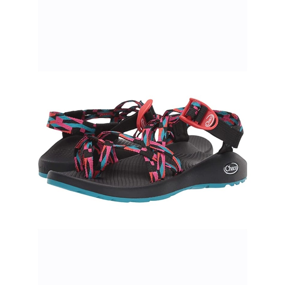 Chaco ZX/2 Cloud Sandals Multicolor Geometric Strappy‎ Toe Loop Size 9